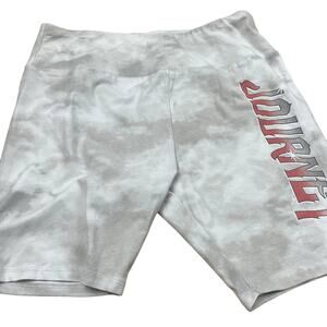 Women's Journey Graphic Light Gray Tie-Dye Bike Shorts - Size Small - NWT